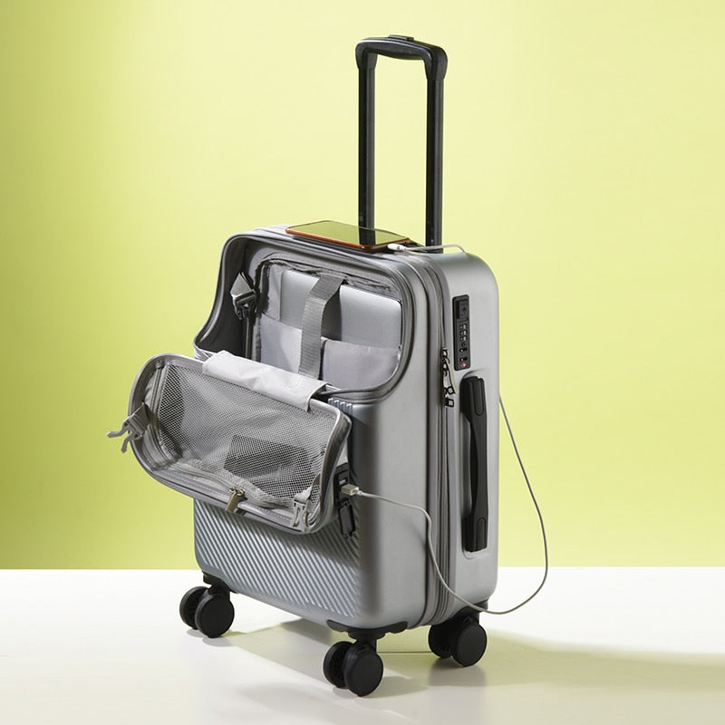 20/24 Inch Trolley Travel Suitcase - Gray